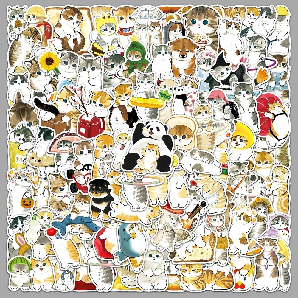 Charming Cat Sticker Collection - Multicolor